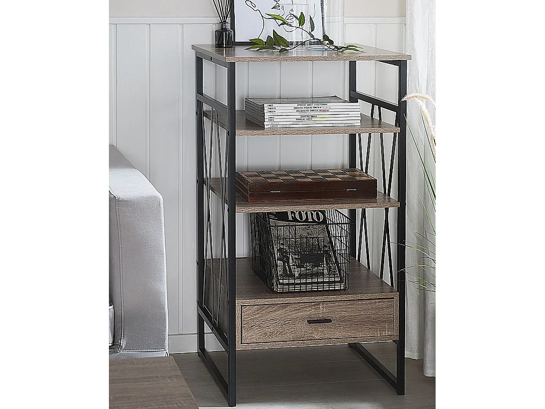 Libreria a 3 ripiani KEENE 101 cm Tortora