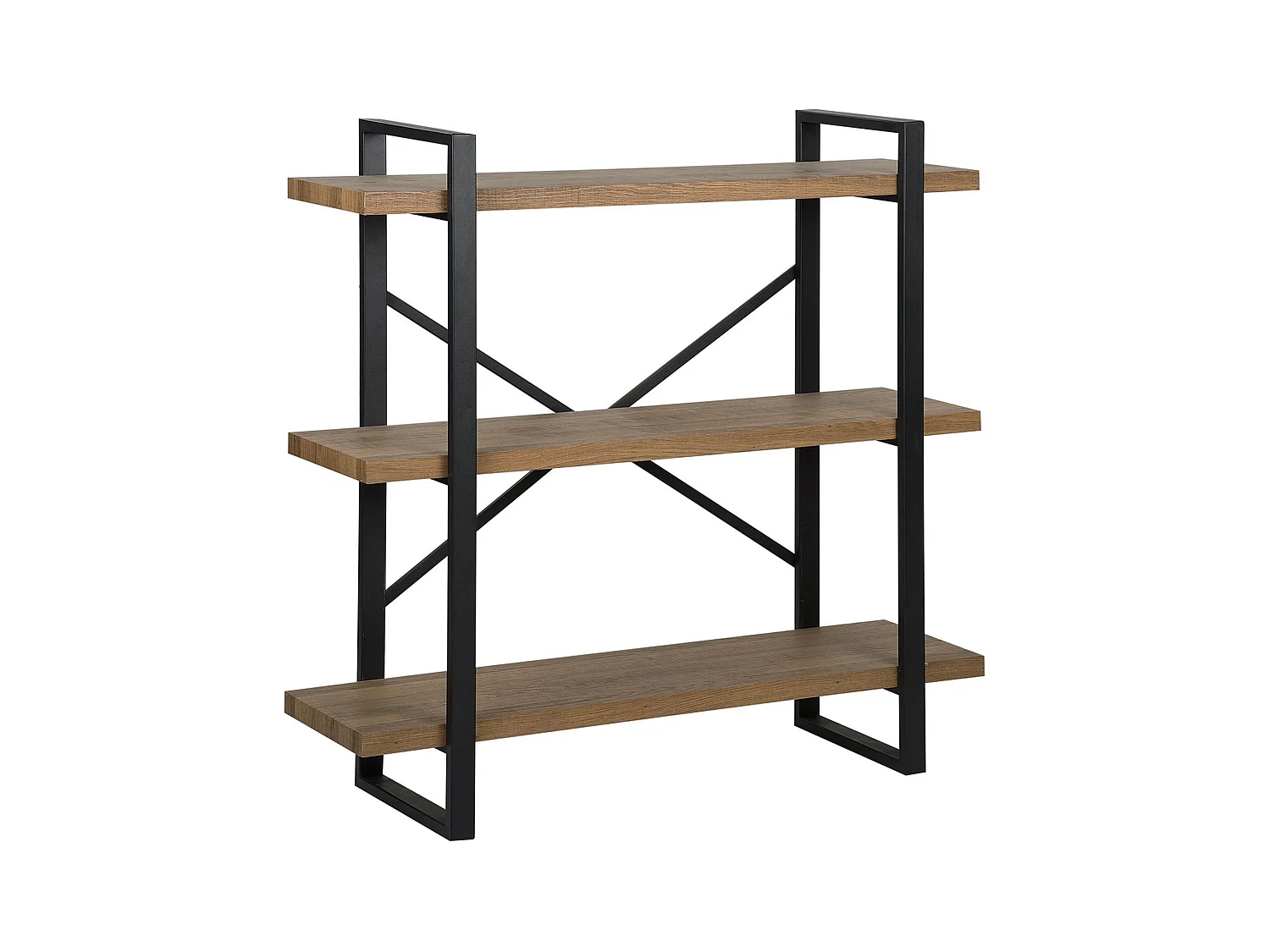 Étagère à 3 niveaux TIMBER 111 cm Marron foncé