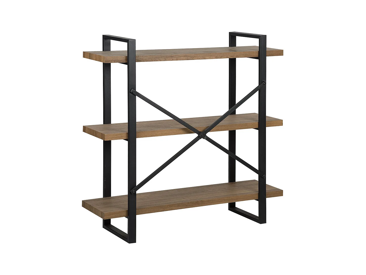Étagère à 3 niveaux TIMBER 111 cm Marron foncé