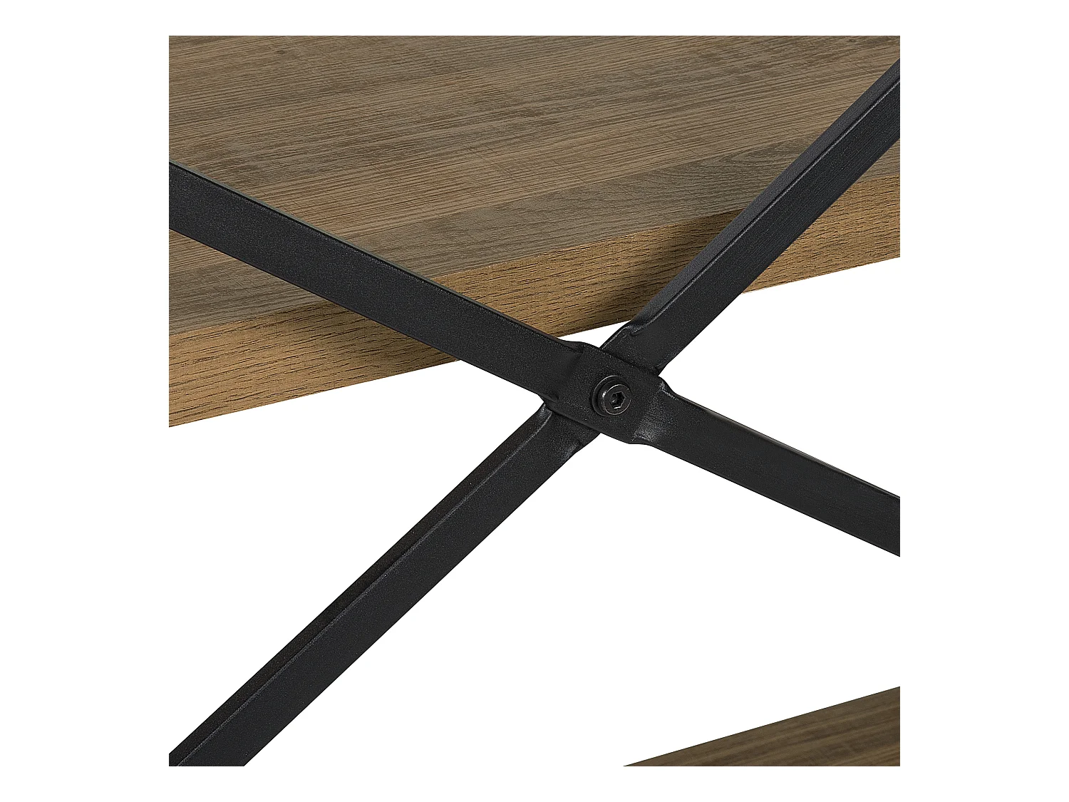 Étagère à 3 niveaux TIMBER 111 cm Marron foncé