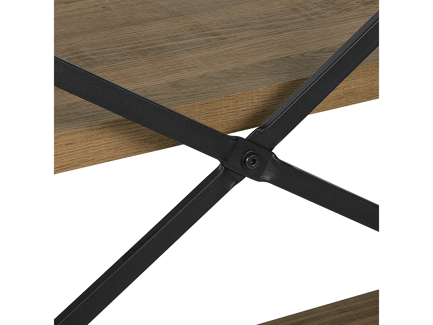 Regał 3 półki TIMBER 111 cm Ciemnobrązowy