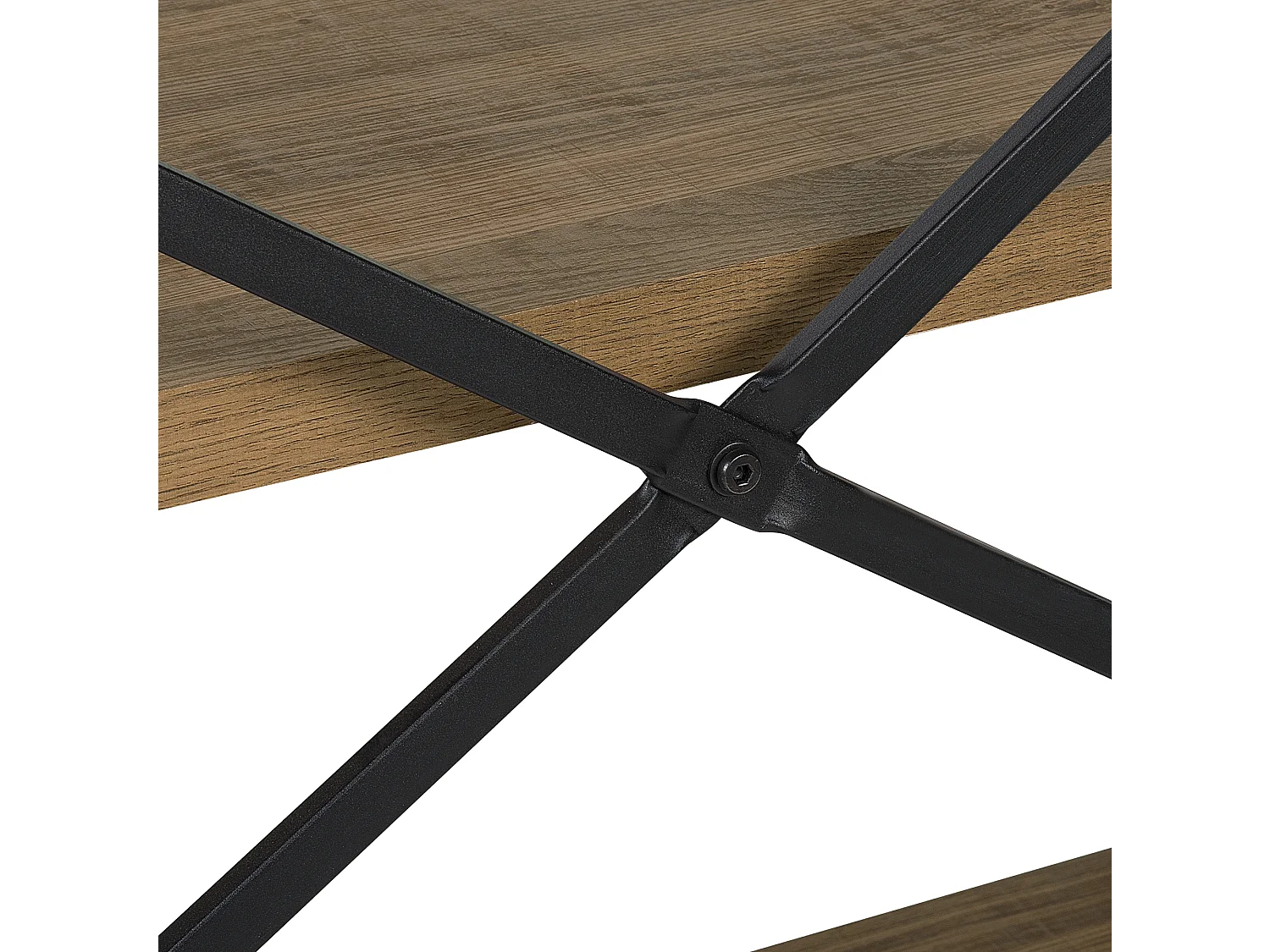 Étagère à 3 niveaux TIMBER 111 cm Marron foncé