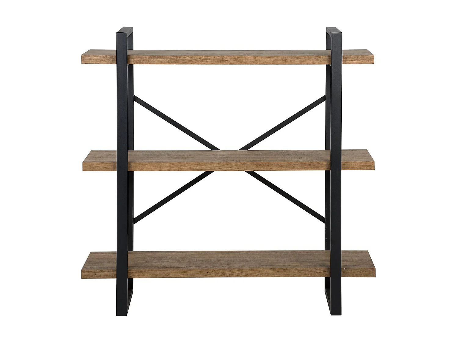 Bibliothèque 3 étagères TIMBER 111 cm Marron foncé
