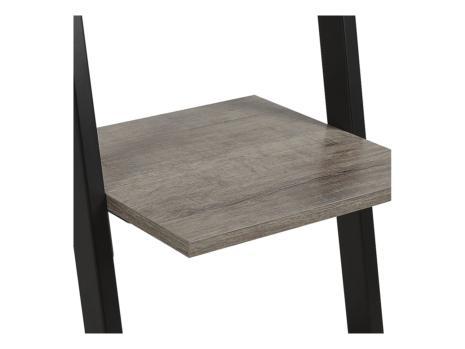 Bücherregal schwarz / heller Holzfarbton MDF-Platte /Metall 4 Fächer Joplin