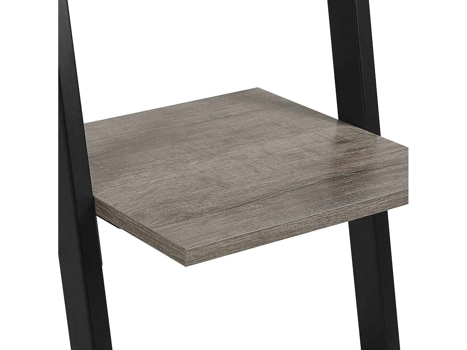 Bücherregal schwarz / heller Holzfarbton MDF-Platte /Metall 4 Fächer Joplin