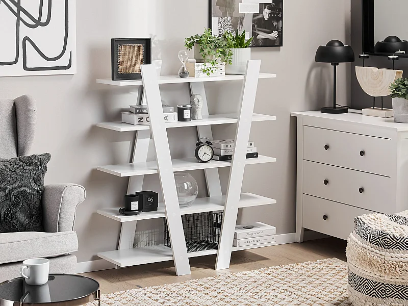 Boekenkast met 5 planken ESCALANTE 116 cm Wit