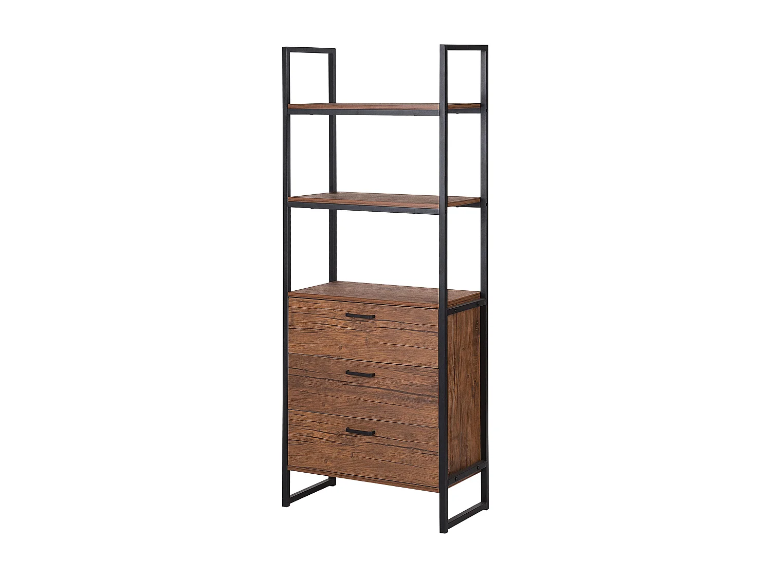 Bücherschrank TIFTON 158 cm Dunkelbraun