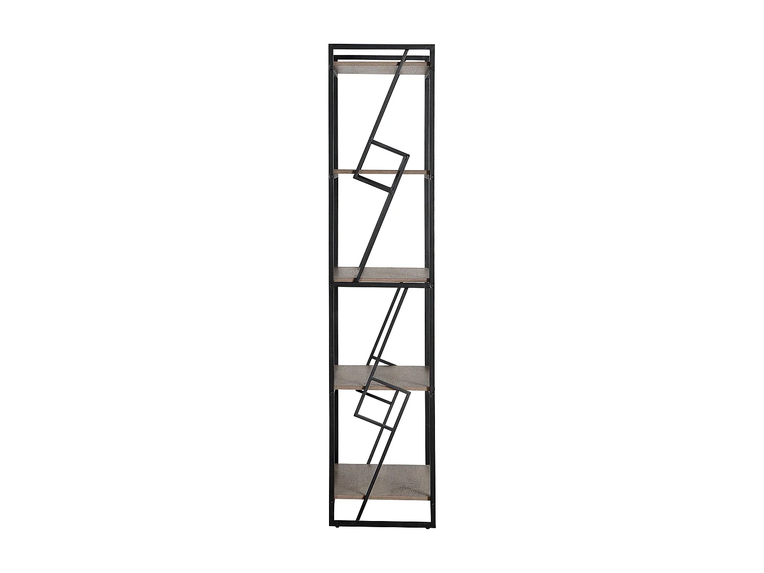 Libreria a 5 ripiani FORRES 184 cm Marrone/ Nero