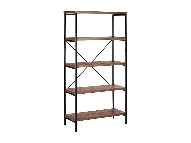 Libreria a 4 ripiani BRISBANE 160 cm Marrone scuro