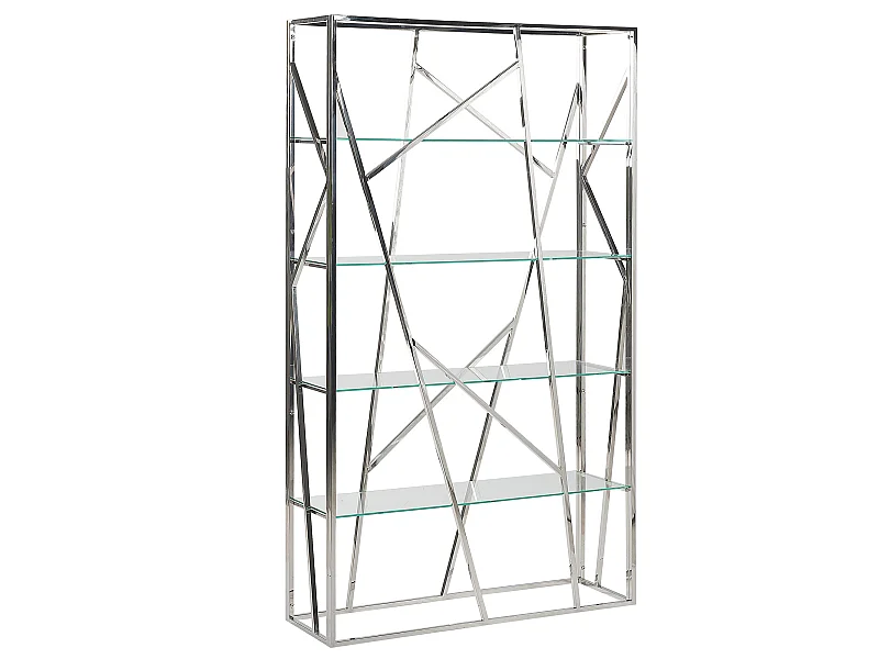 Boekenkast met 4 planken Boekenkast HOXIE Metaal 175 cm Zilver