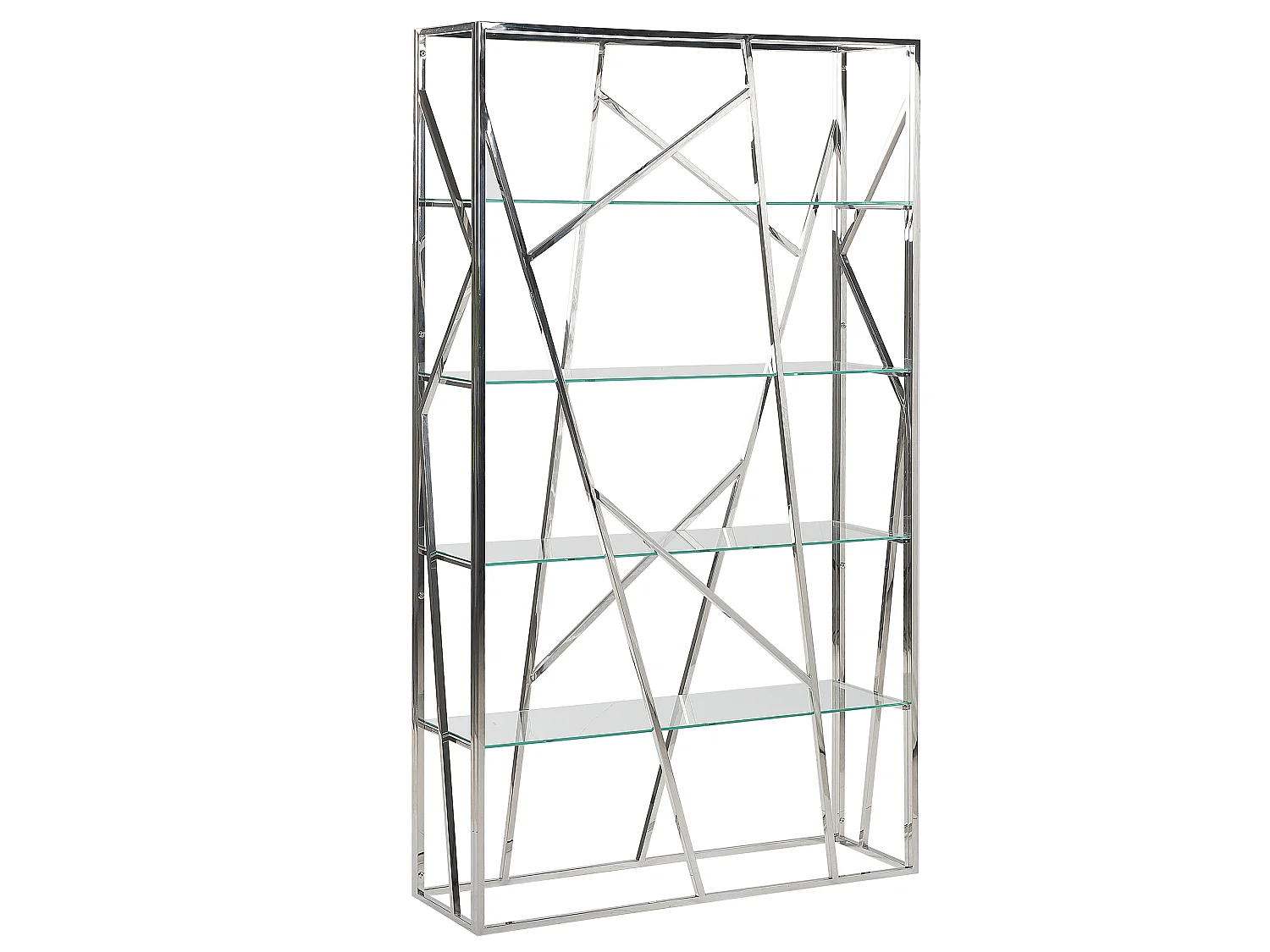 Étagère à 4 niveaux HOXIE Métal 175 cm Argenté