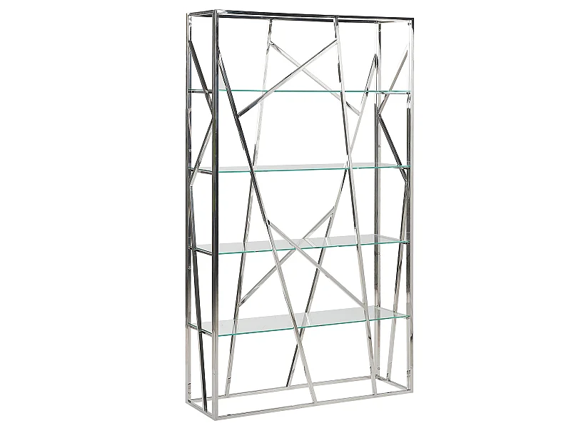 Étagère à 4 niveaux HOXIE Métal 175 cm Argenté