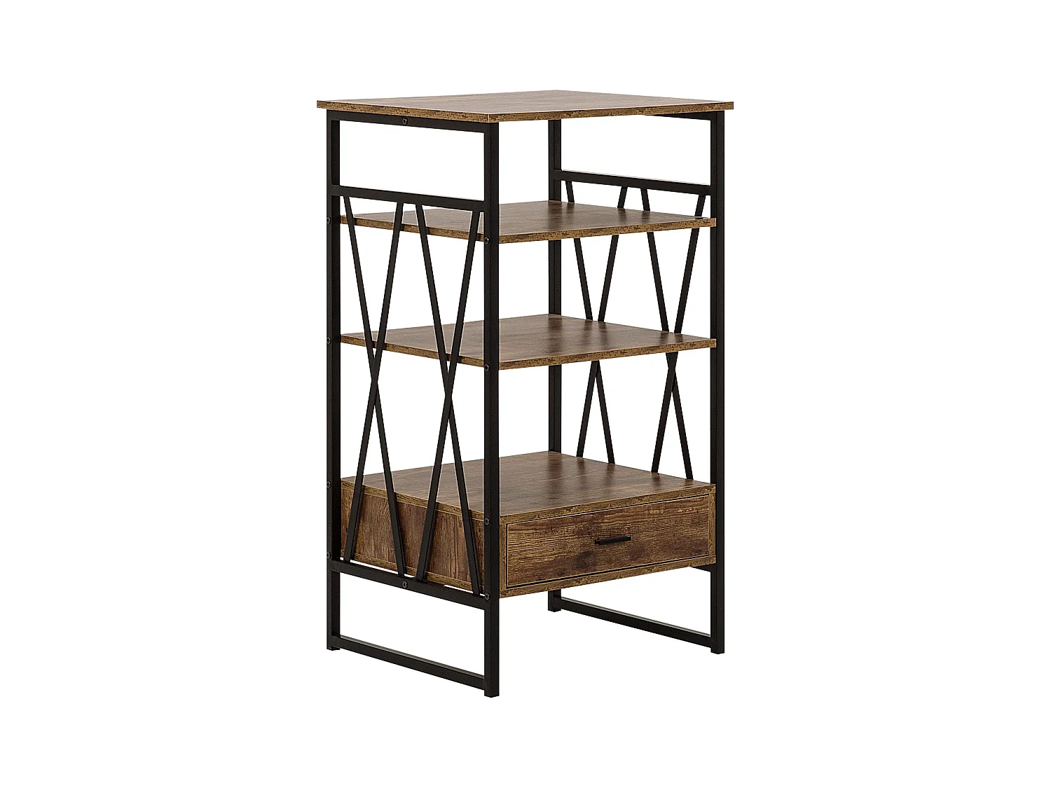 Boekenkast met 3 planken KEENE 101 cm Donkerbruin