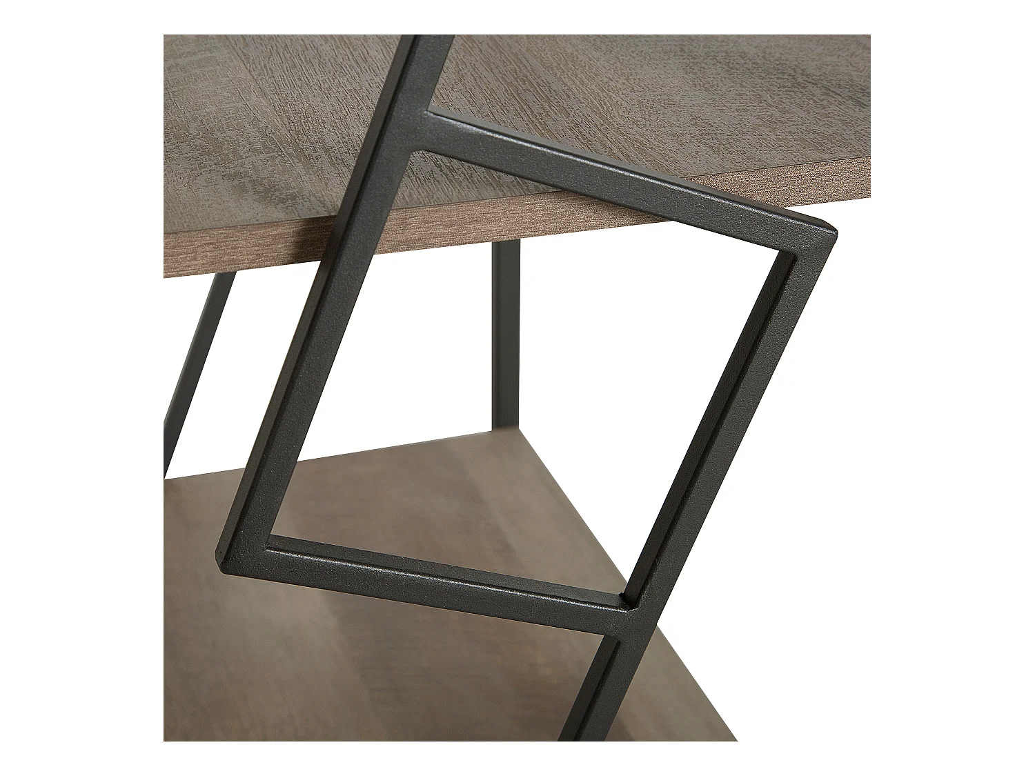 Bibliothèque 4 étagères FORRES 143 cm Marron/noir