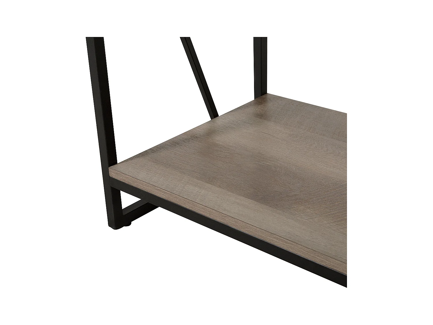 Bibliothèque 4 étagères FORRES 143 cm Marron/noir