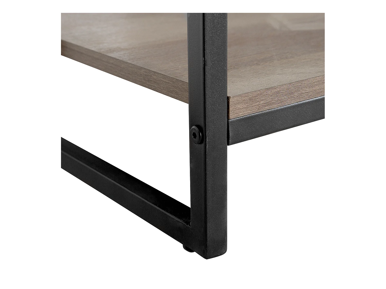 Bibliothèque 4 étagères FORRES 143 cm Marron/noir