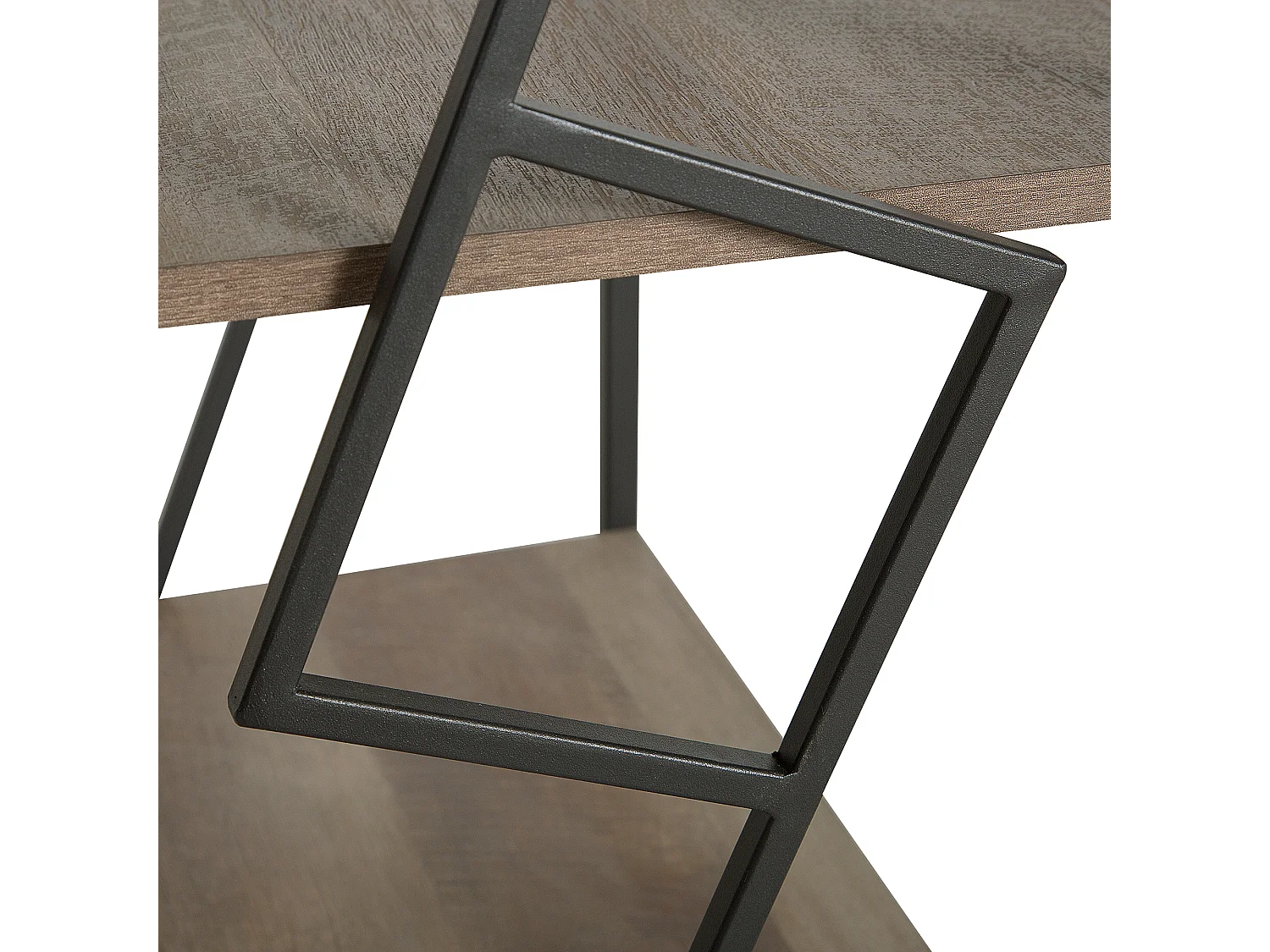 Bibliothèque 4 étagères FORRES 143 cm Marron/noir