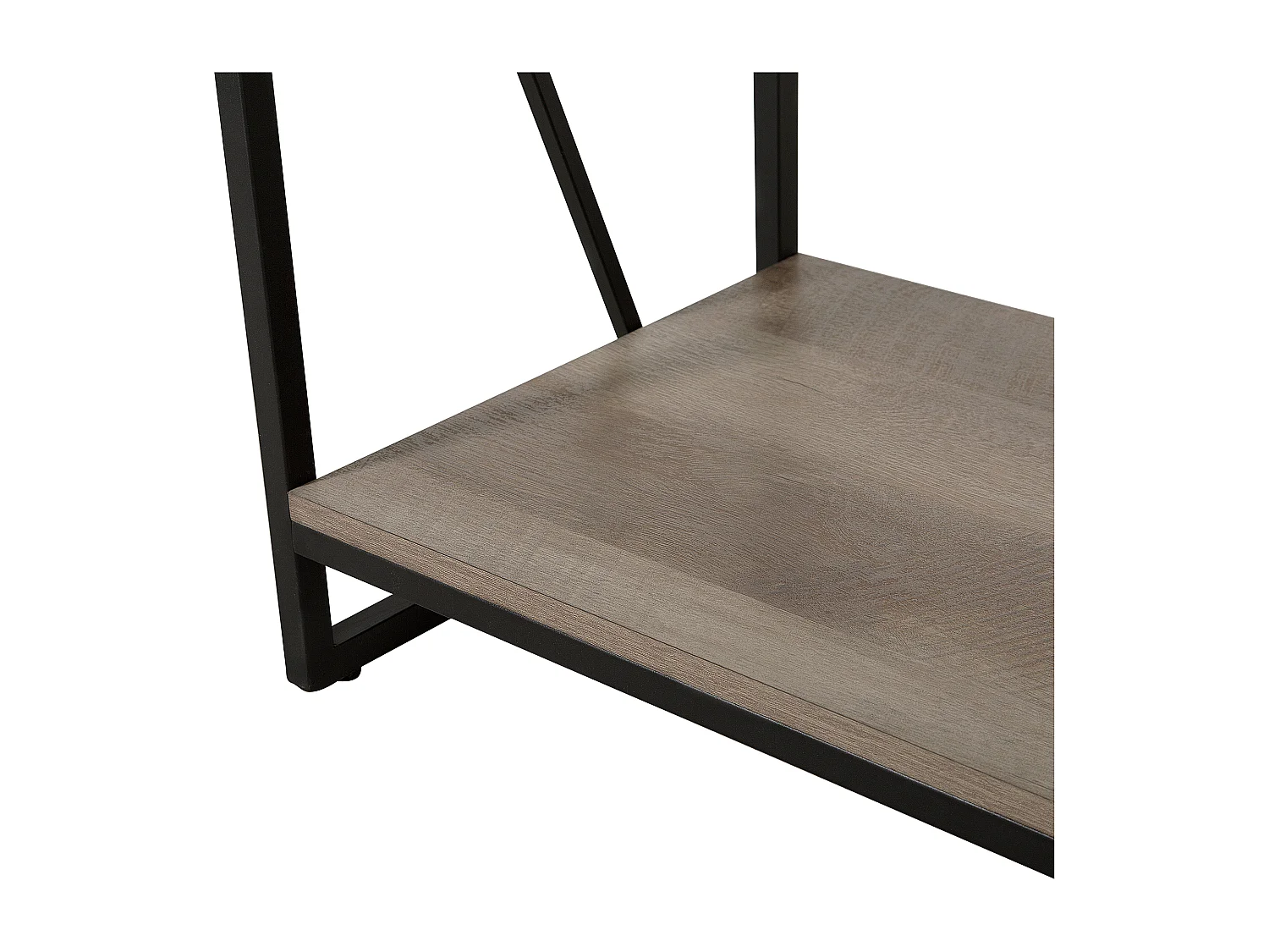 Bibliothèque 4 étagères FORRES 143 cm Marron/noir