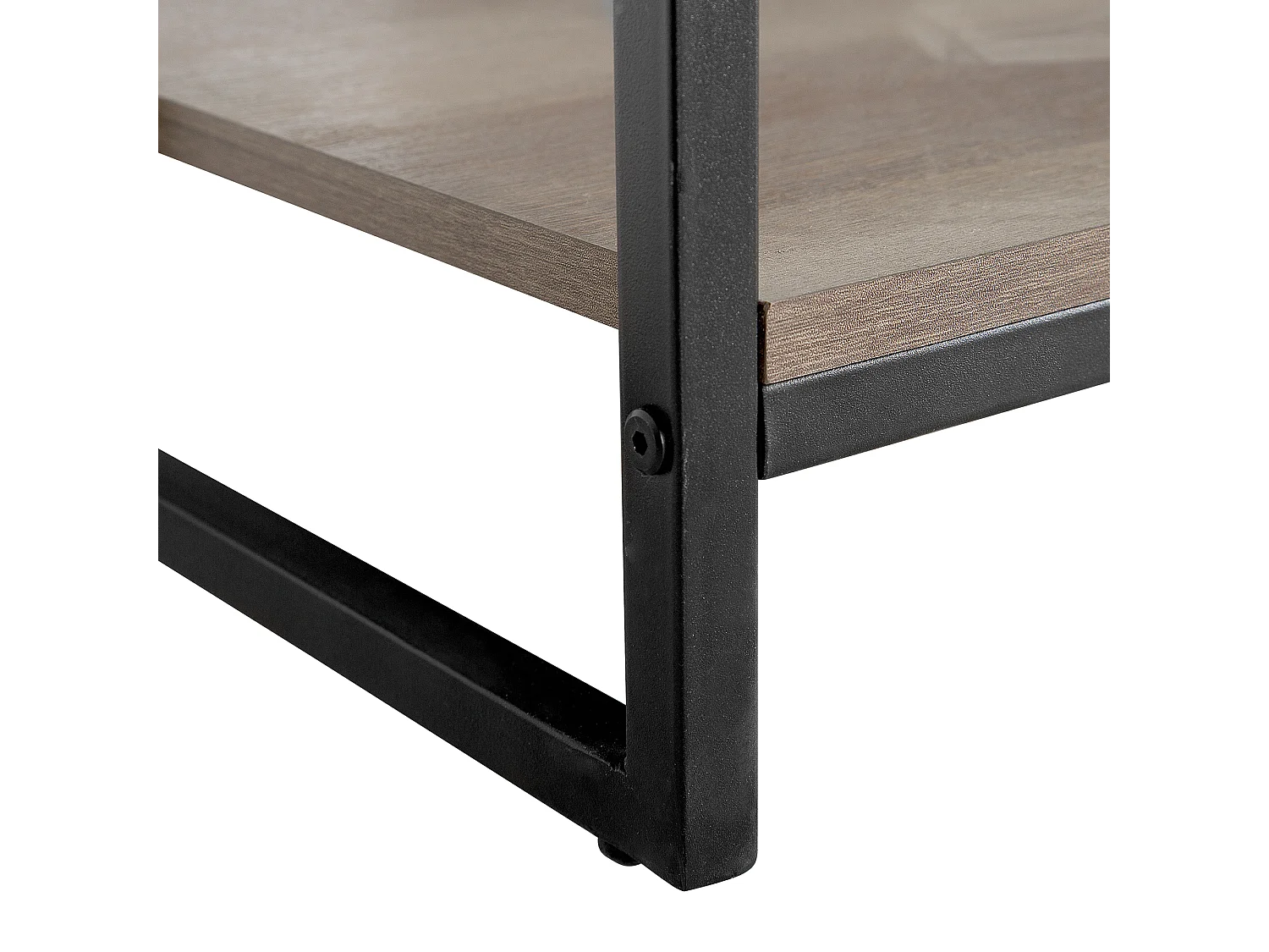 Bibliothèque 4 étagères FORRES 143 cm Marron/noir