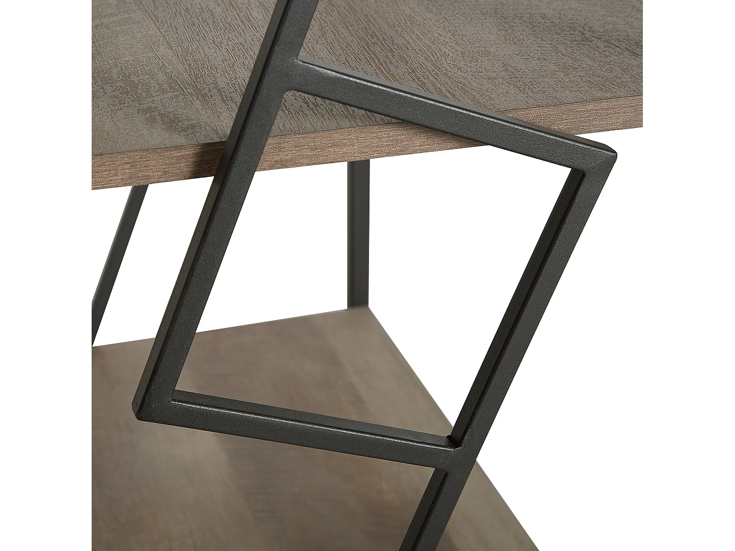 Estantería con 4 baldas FORRES 143 cm Marrón/Negro