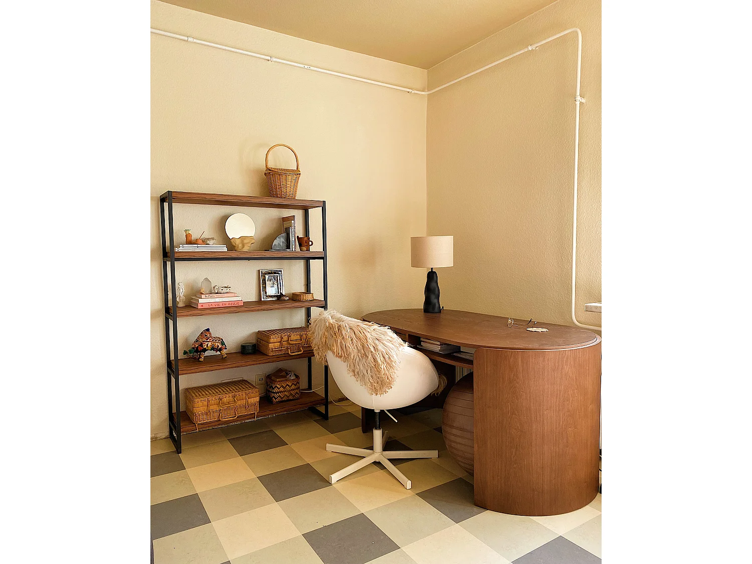 Bibliothèque 4 étagères TIFTON 155 cm Marron foncé