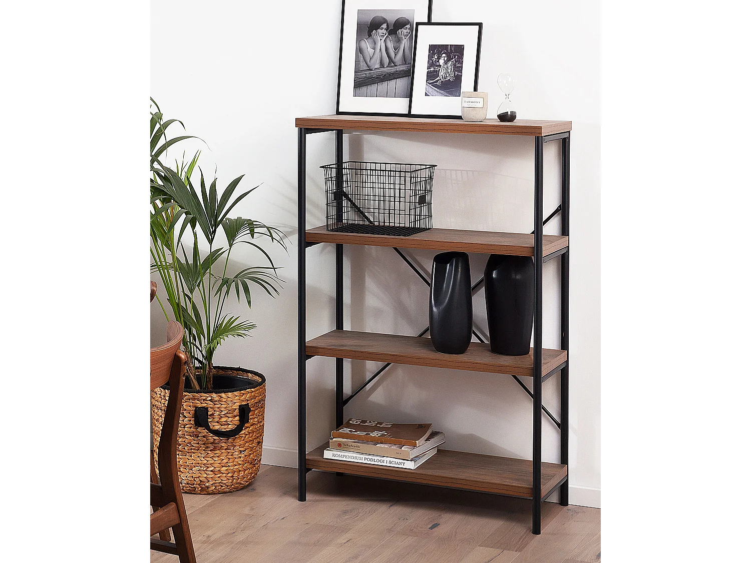 Étagère à 3 niveaux BRISBANE 122 cm Marron foncé