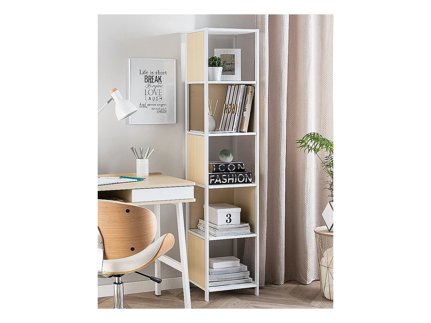 Estante com 5 prateleiras BOGOTA 165 cm Branco