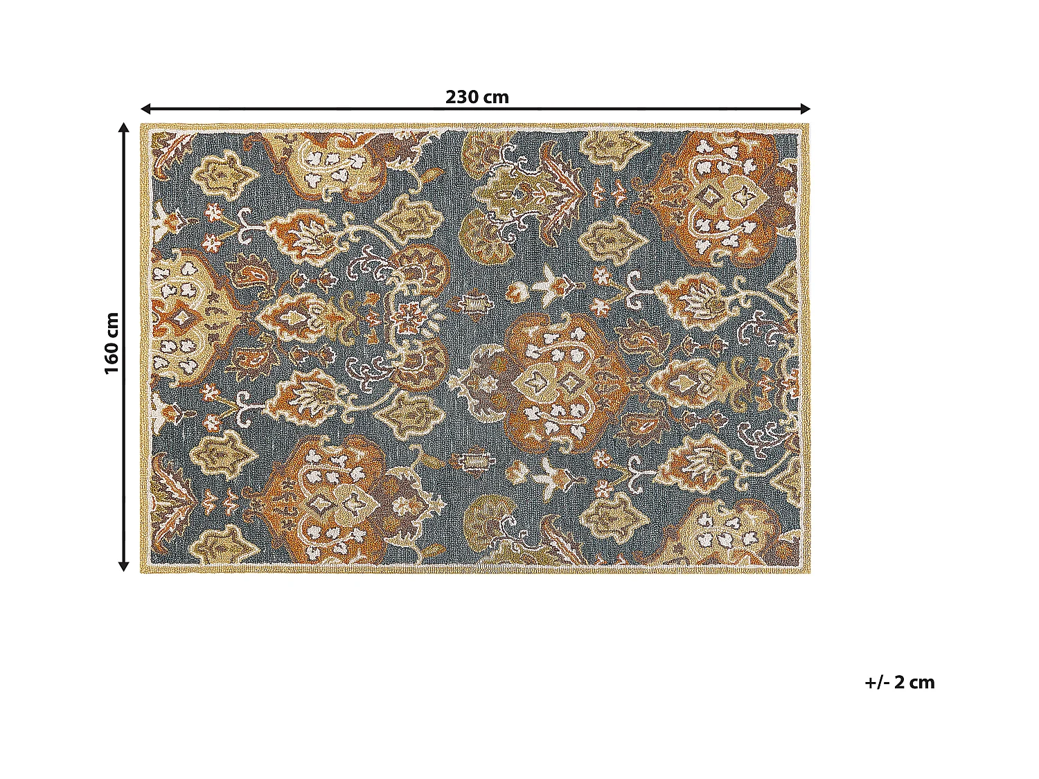 Vloerkleed vintage meerkleurig 160 x 230 cm UMURLU