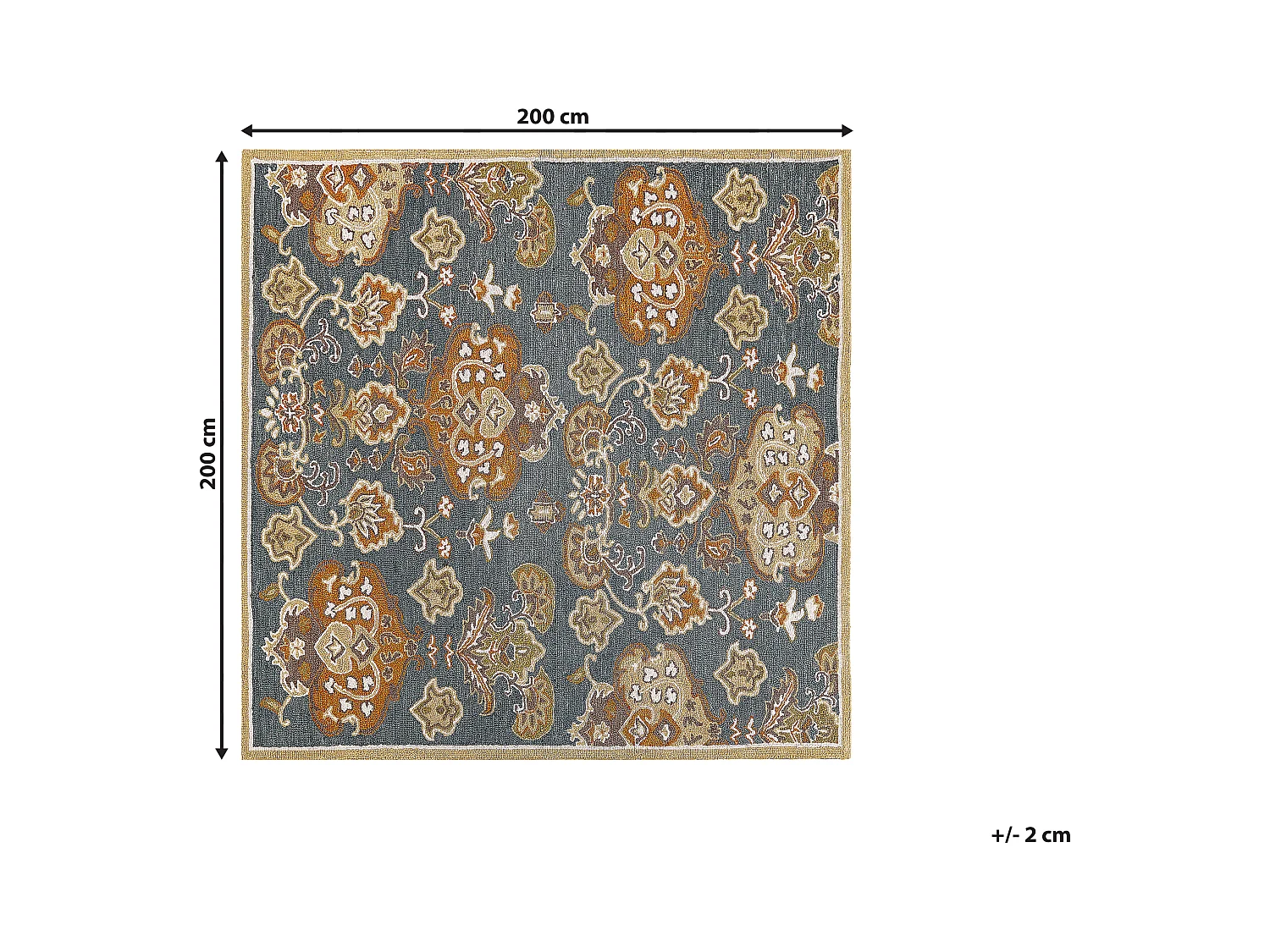 Tapis UMURLU Multicolore 200 x 200 cm Laine