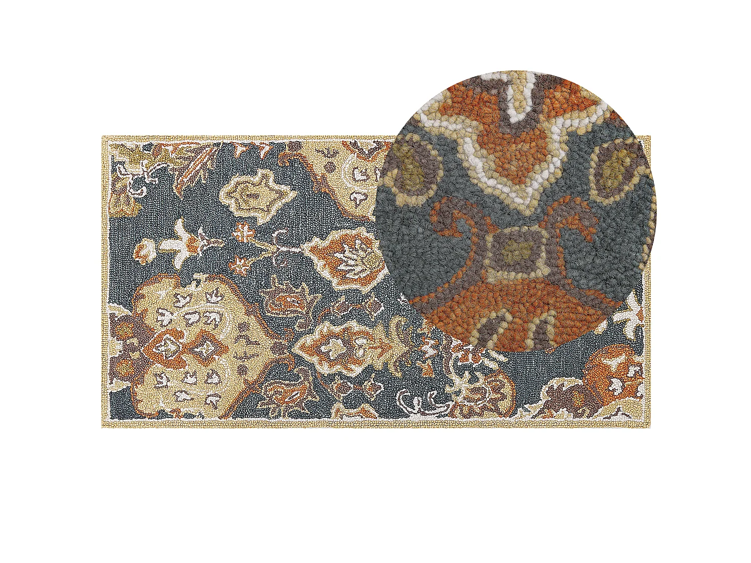 Tapis de laine multicolore 80 x 150 cm UMURLU