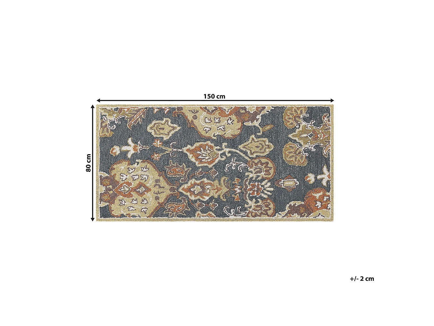 Tapis de laine multicolore 80 x 150 cm UMURLU
