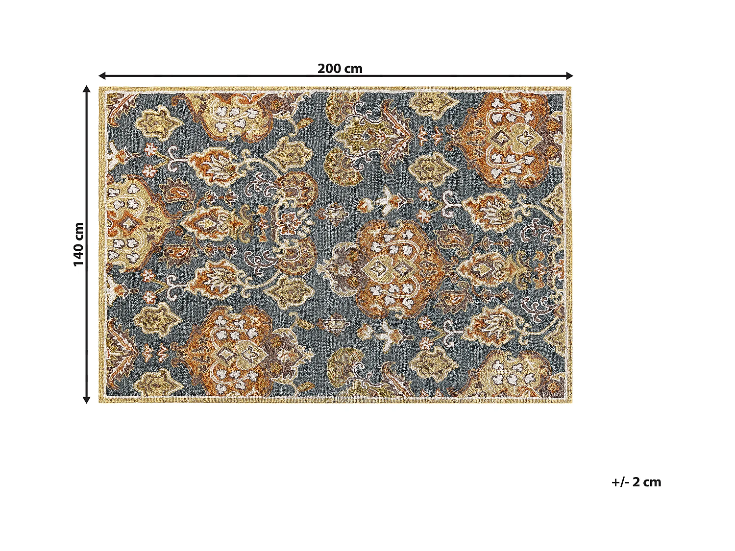 Vloerkleed vintage meerkleurig 140 x 200 cm UMURLU