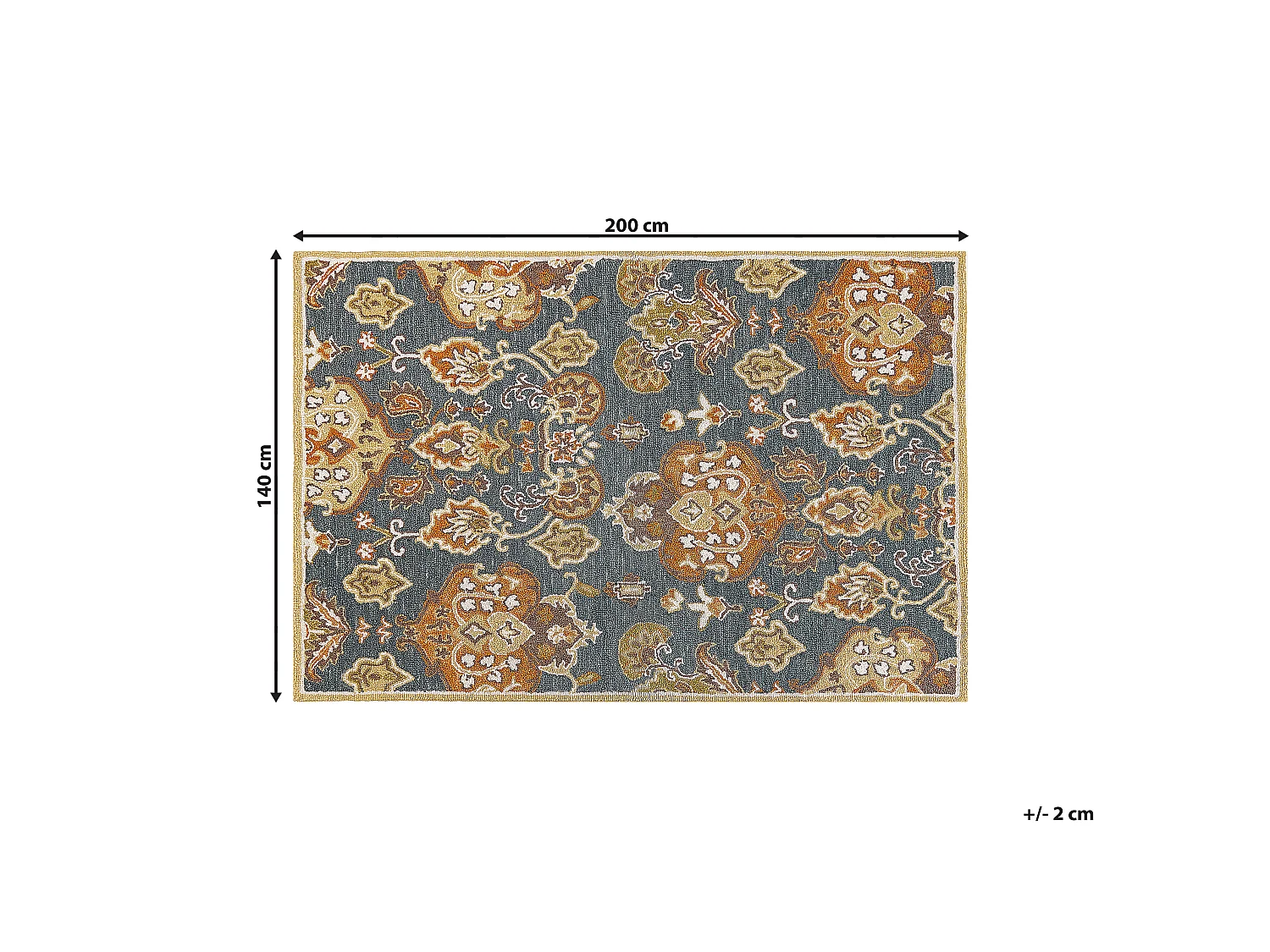Dywan wełniany 140 x 200 cm wielokolorowy UMURLU