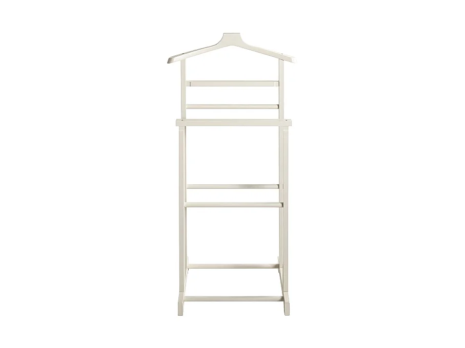 Valet de nuit valet de chambre en bambou massif coloris blanc – Longueur 48 x Profondeur 36 x Hauteur 97 cm