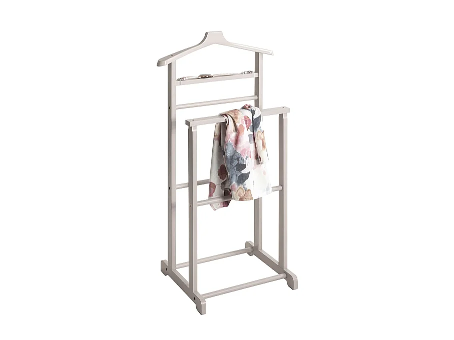Valet de nuit valet de chambre en bambou massif coloris gris anthracite – Longueur 48 x Profondeur 36 x Hauteur 97 cm