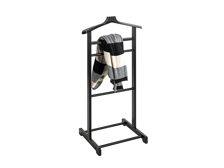 Valet de nuit  en bambou laqué noir - Longueur 48 x Hauteur 97 x Profondeur 36 cm