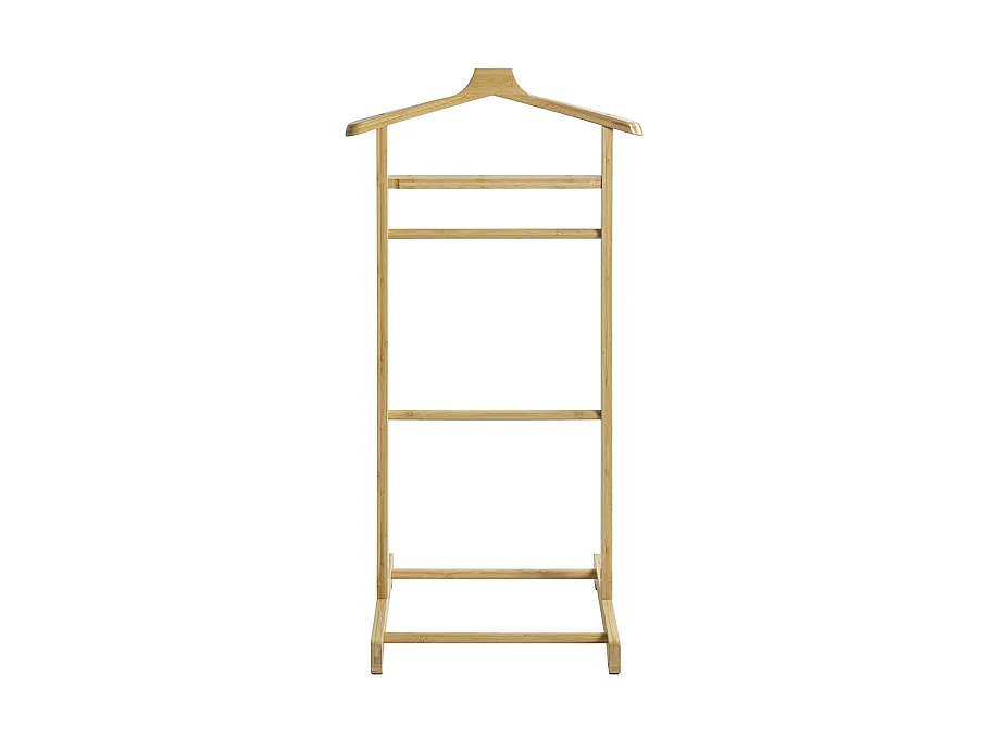 Valet de nuit valet de chambre en bambou massif coloris naturel – Longueur 48 x Profondeur 36 x Hauteur 97 cm