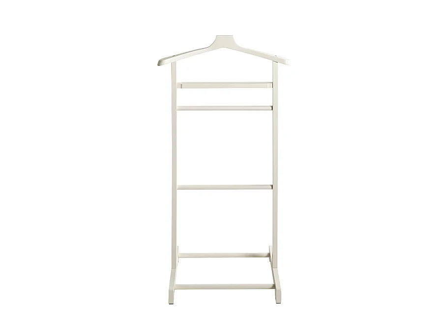 Valet de chambre Valet de nuit  en bambou massif coloris Blanc – Longueur 48 x Profondeur 36 x Hauteur 97 cm