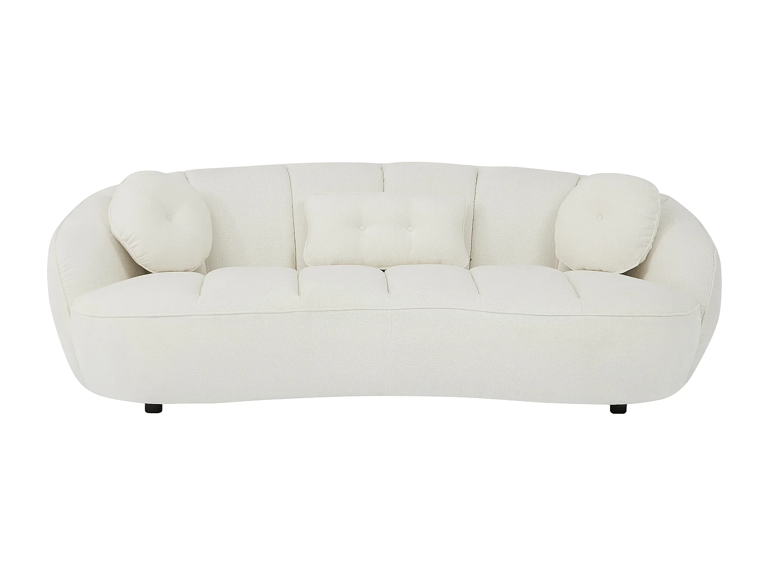 Canapé 3 places, 2 places et fauteuil en tissu texturé blanc cassé RALIBO