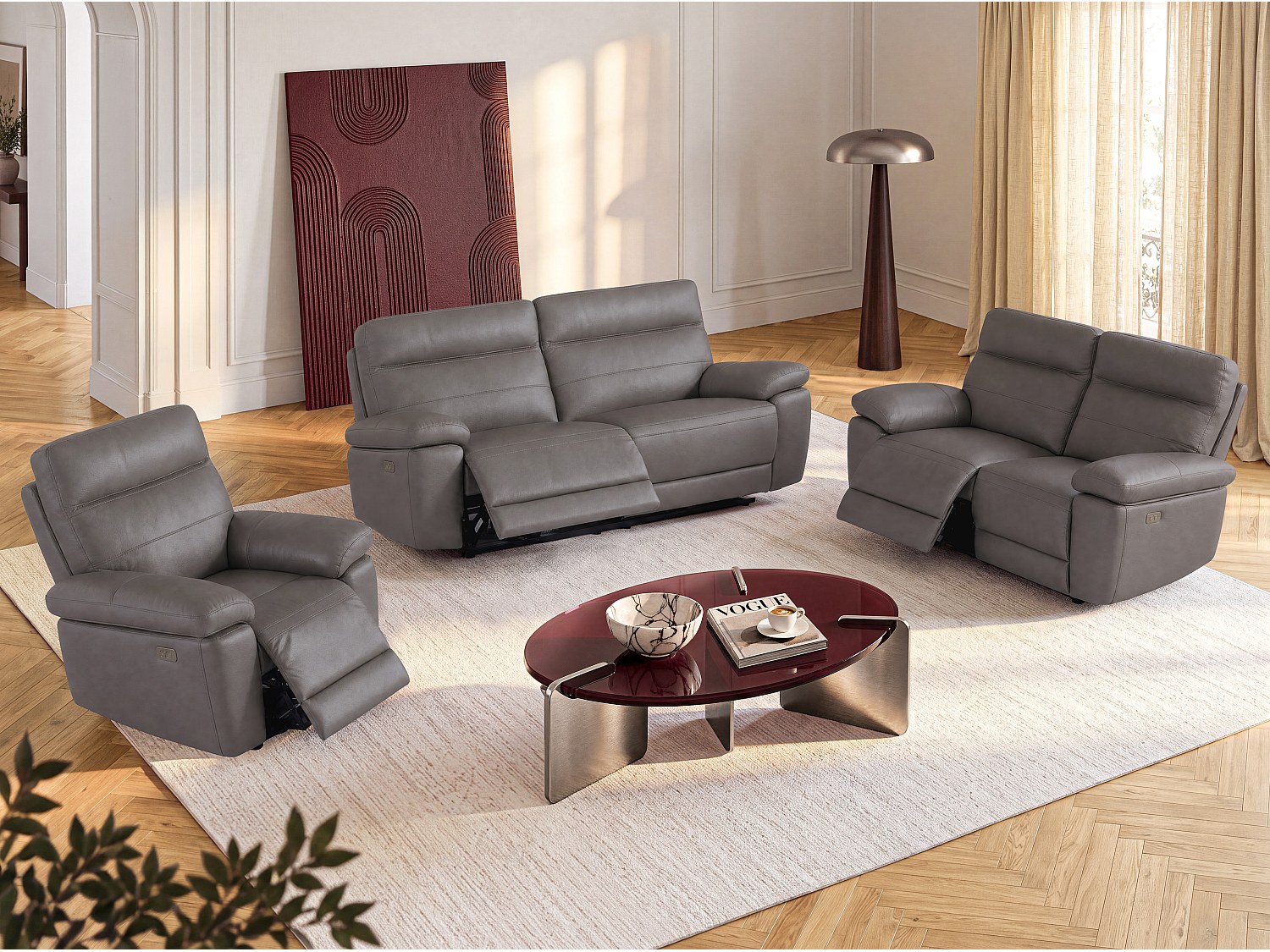 Couchgarnituren mit Sessel