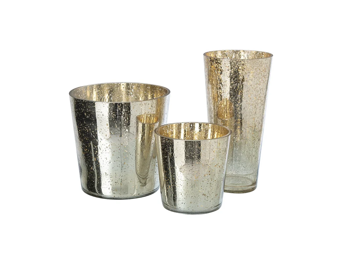 Photophore Design en Verre "Ember" 30cm Argent