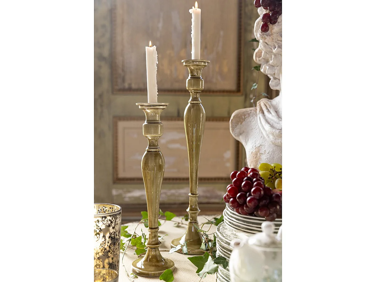 Chandelier en Métal "Hedda" 54cm Vert Olive