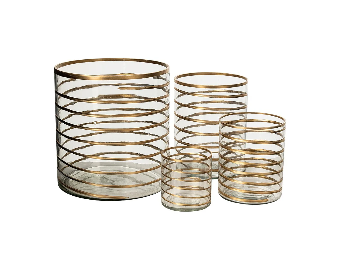Photophore Design en Verre "Daria" 20cm Transparent