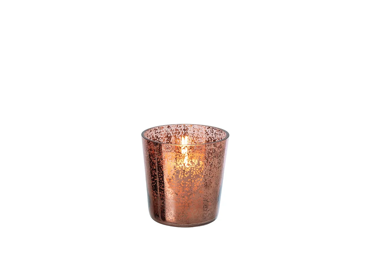 Photophore Design en Verre "Ember" 16cm Marron