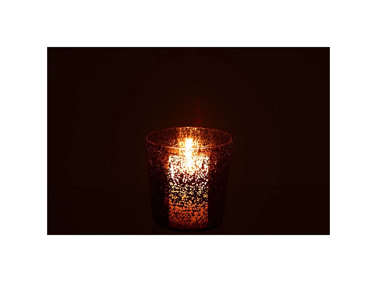 Photophore Design en Verre "Ember" 16cm Marron