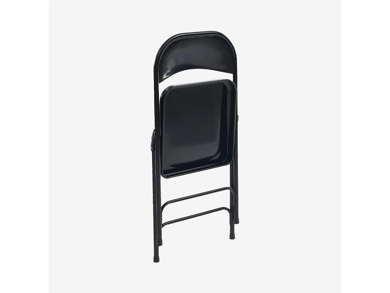 Habitat - Lot de 2 chaises pliantes en acier laqué - Noir - Macadam