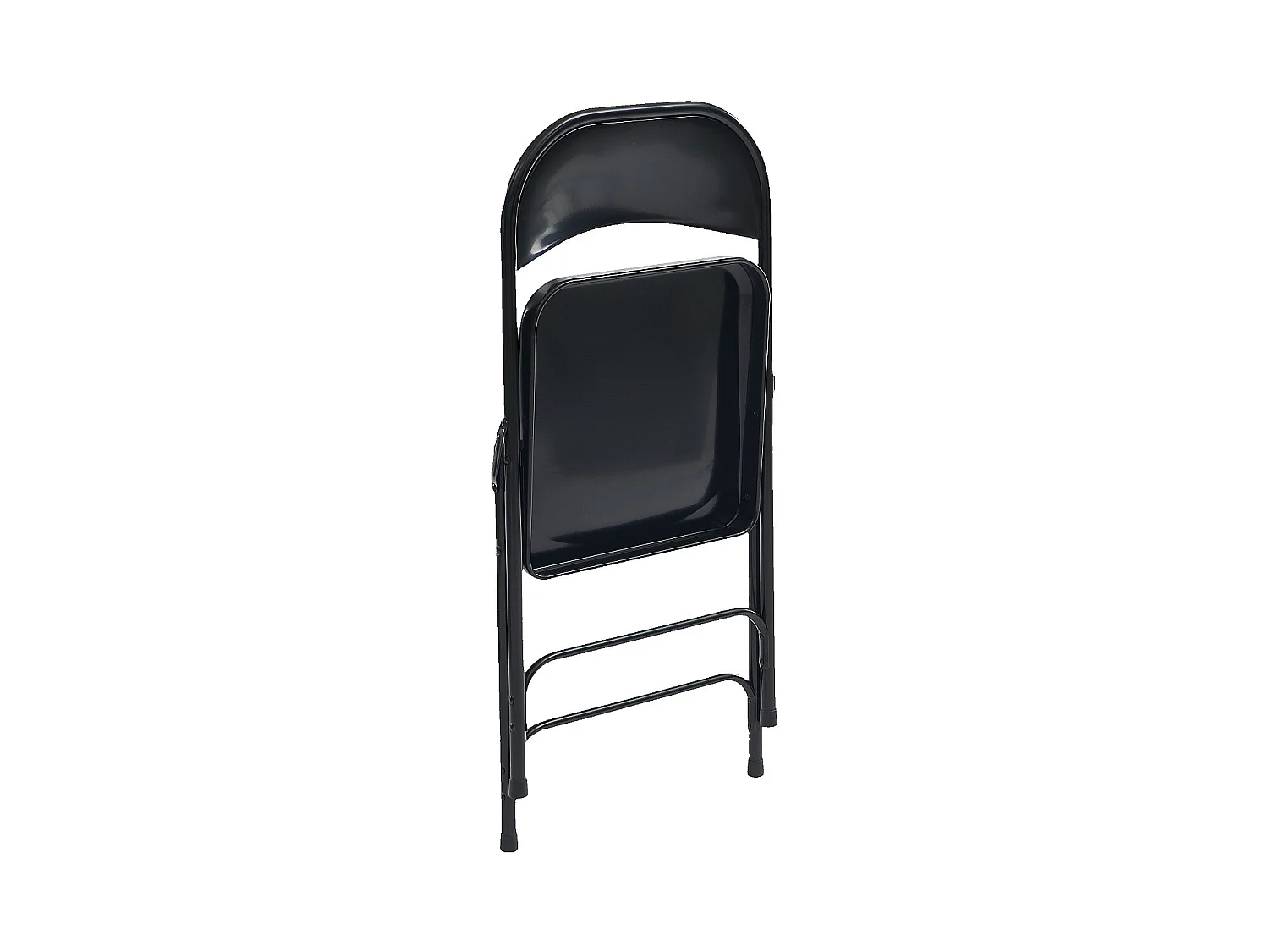Habitat - Lot de 2 chaises pliantes en acier laqué - Noir - Macadam