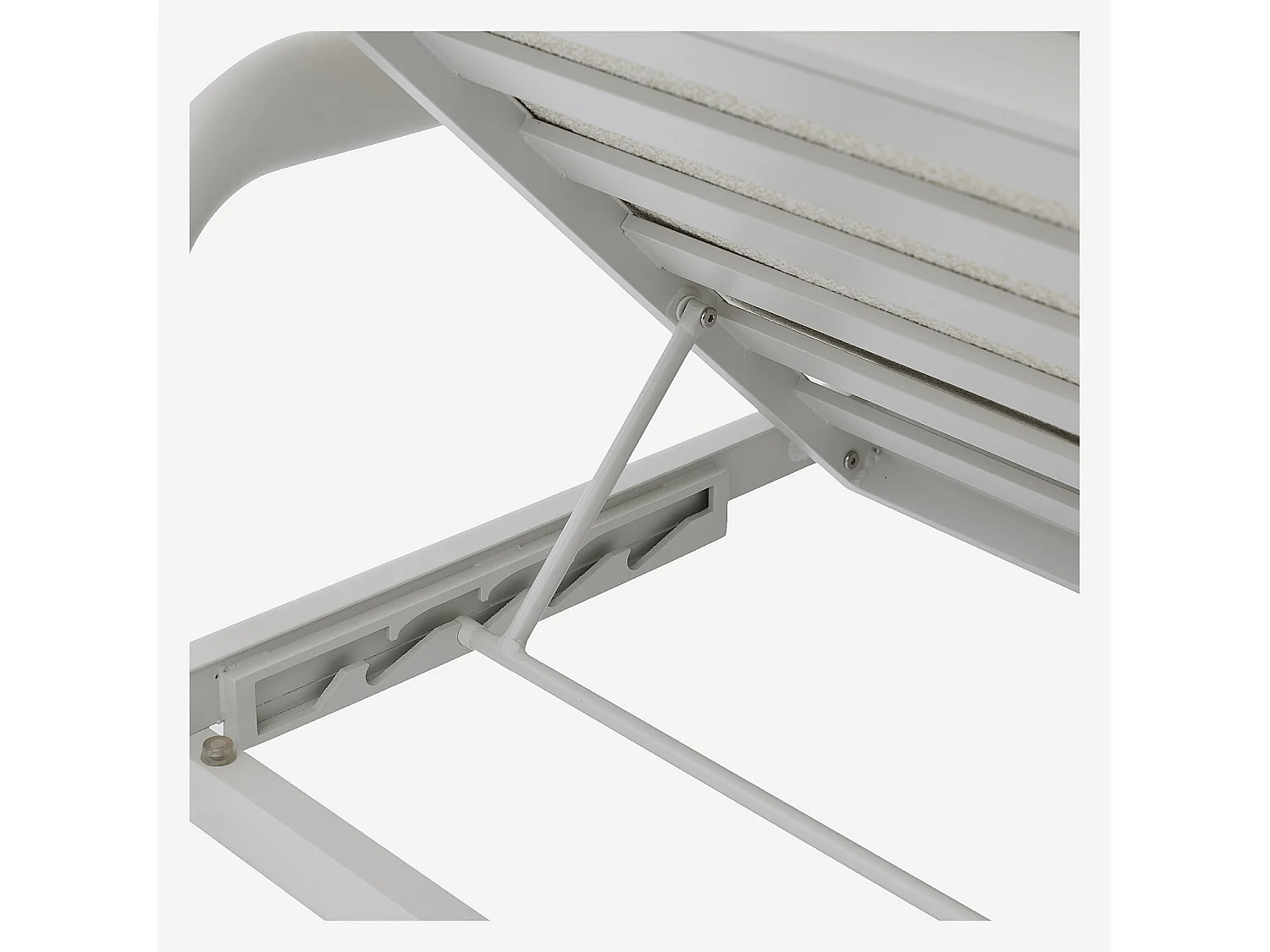 Habitat - Bain de soleil en tissu texturé déperlant et aluminium blanc cassé - Crème - Nazare