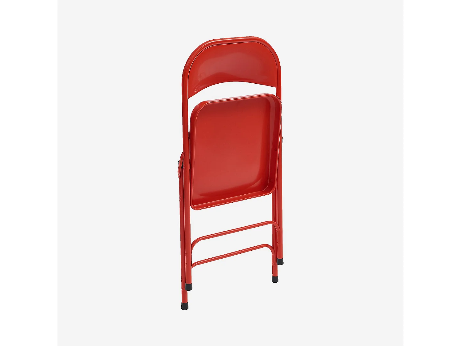 Habitat - Lot de 2 chaises pliantes en acier laqué - Rouge coquelicot - Macadam