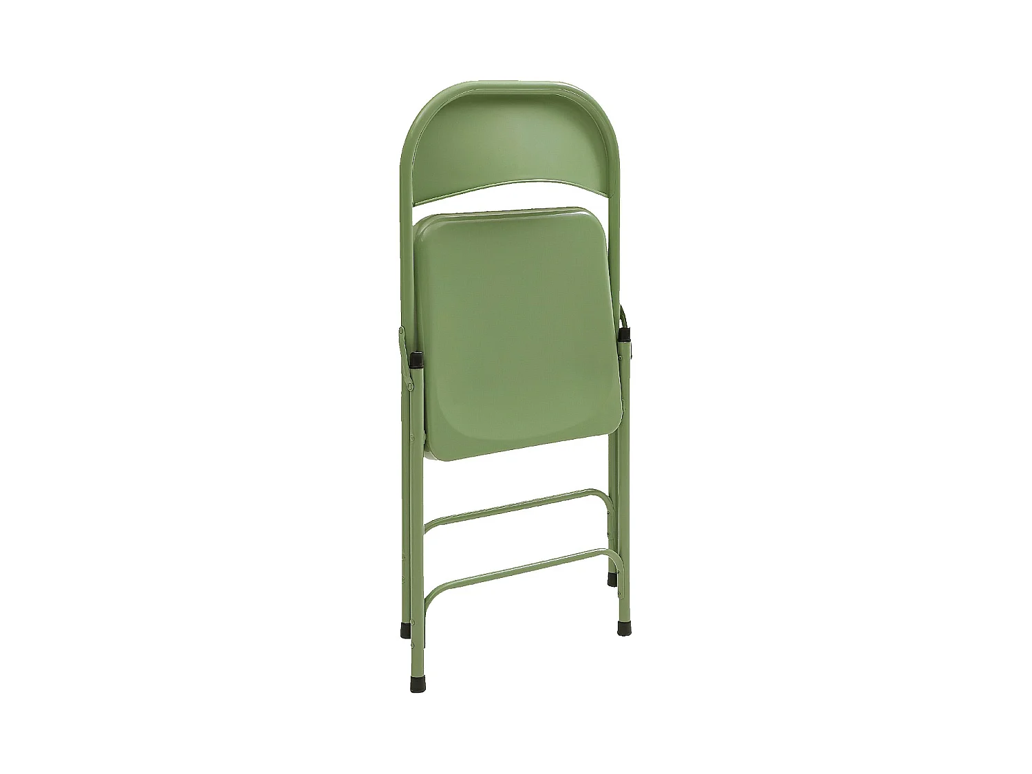 Habitat - Lot de 2 chaises pliantes en acier laqué - Vert - Macadam
